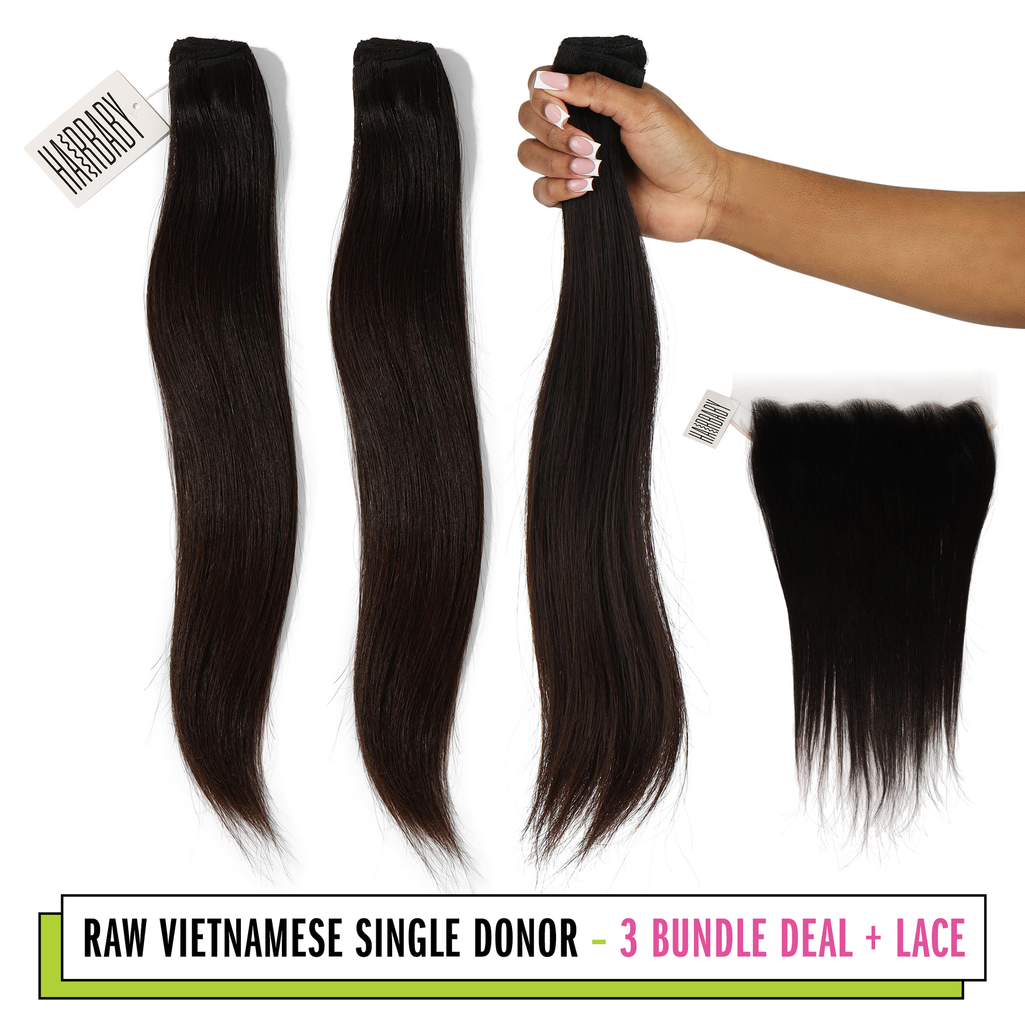 Raw Vietnamese Single Donor 3 Bundle Deal + Lace