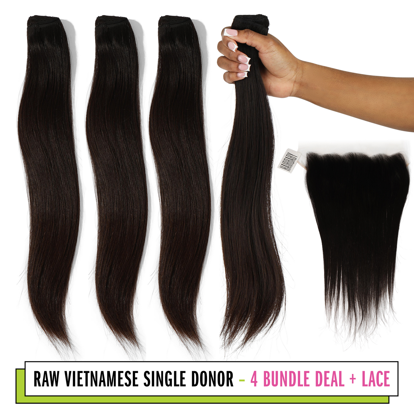 Raw Vietnamese Single Donor 4 Bundle Deal + Lace